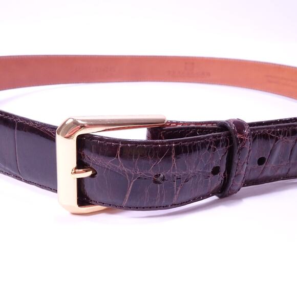 Trafalgar Men's American Alligator Belt Brown Sz 90 36 - Picture 1 of 16